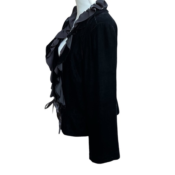 Anthropologie Black Ruffled Jacket - Picture 7 of 13